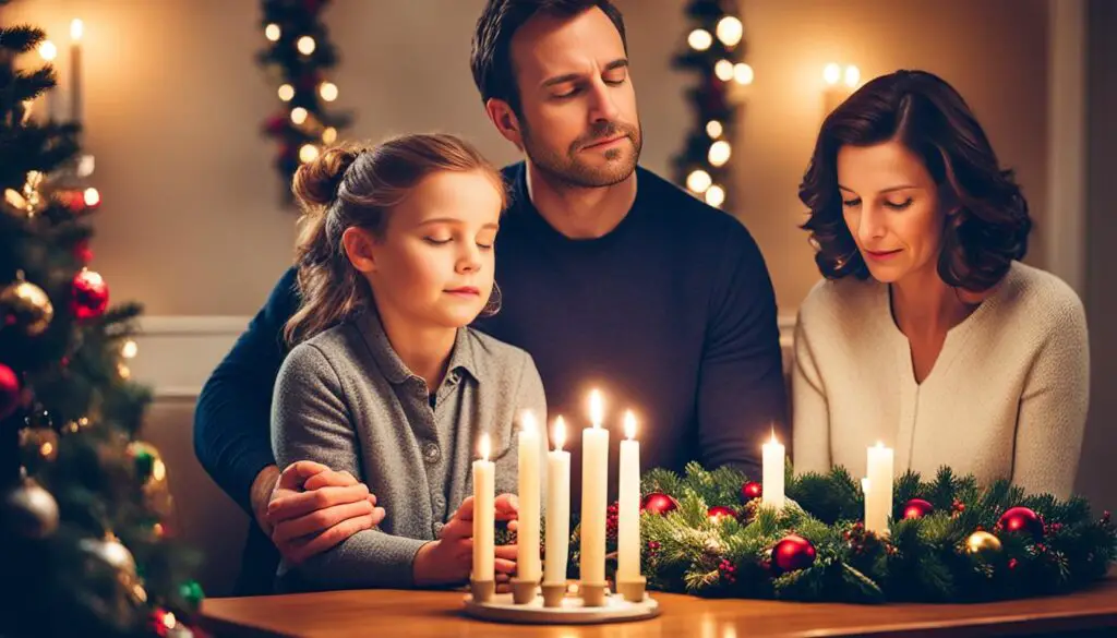 Family Praying during Advent