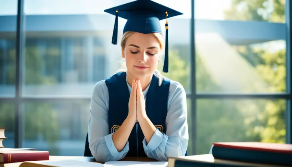 Prayer for calmness and confidence during exams