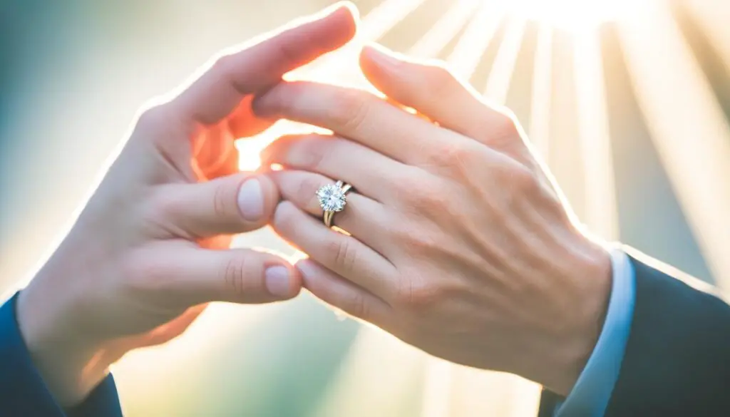 Prayer for the union symbolized by the engagement ring