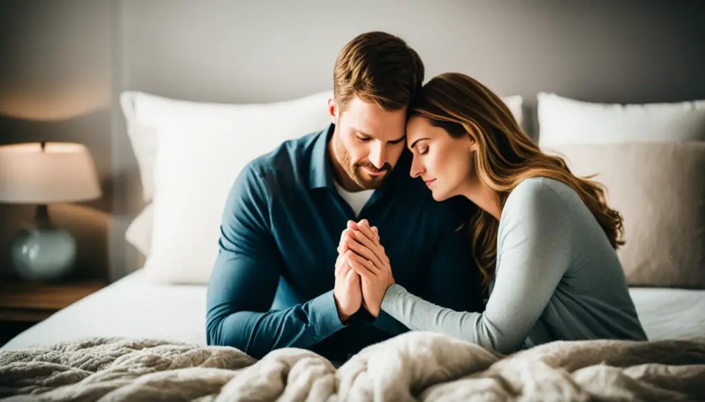 praying as a couple before bedtime